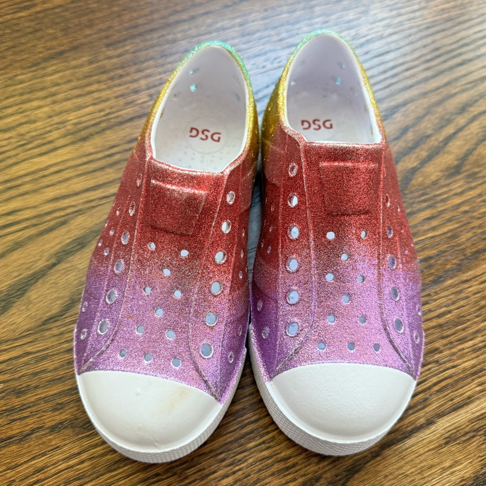 DSG girls sparkle sandals rainbow size 12 perfect condition never worn